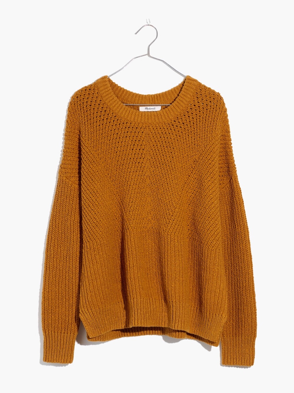 Madewell Burnt Orange 100% Cotton Crewneck Sweater